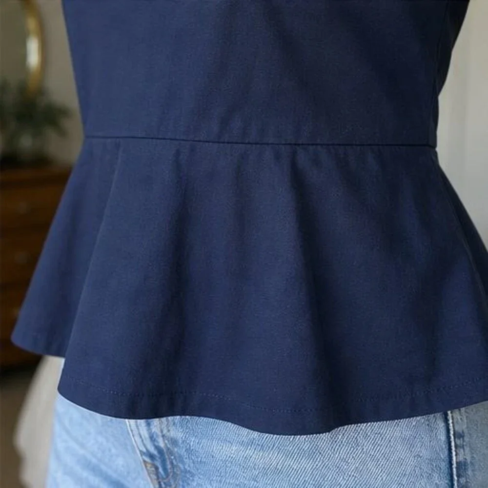 Teal Peplum Top